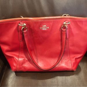 Coach Shoulder bag, Red Leather